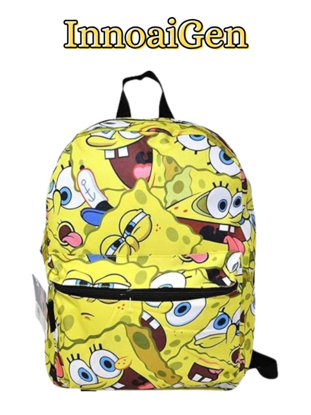 Nickelodeon Spongebob Squarepants All Over Print Backpack School Bag NWT Yellow